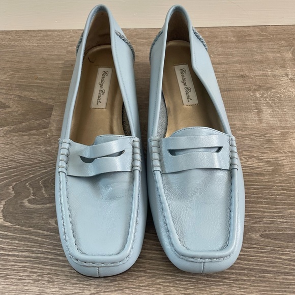 Blue Penny Loafers Modern Flats - Picture 1 of 5